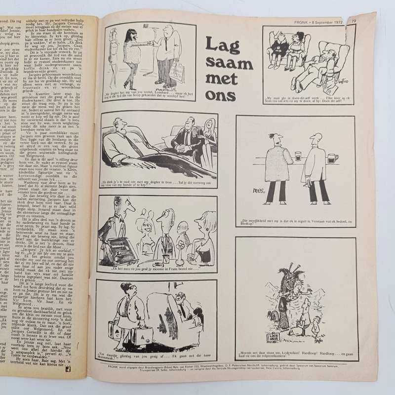 Vintage Pronk magazine - 8 September 1972 issue