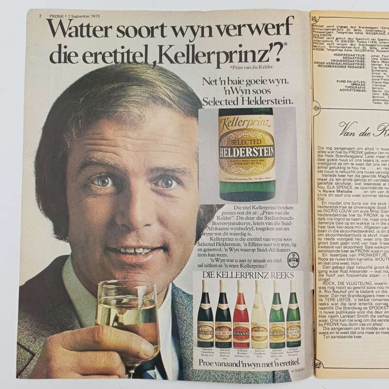 Vintage Pronk magazine - 7 September 1973 issue