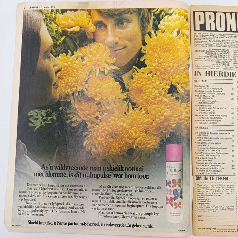 Vintage Pronk magazine - 1 June 1973 issue