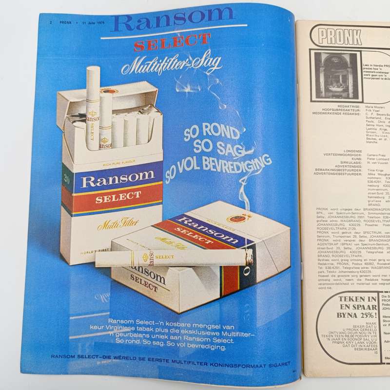 Vintage Pronk magazine - 11 July 1975 issue