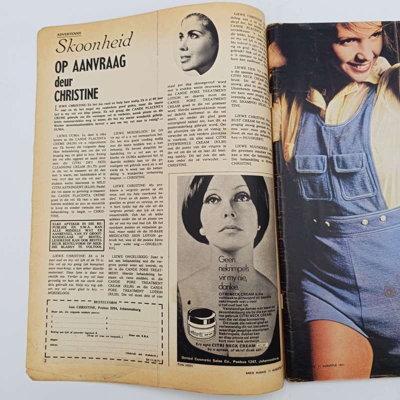 Vintage Sarie magazine - 11 August 1971 issue