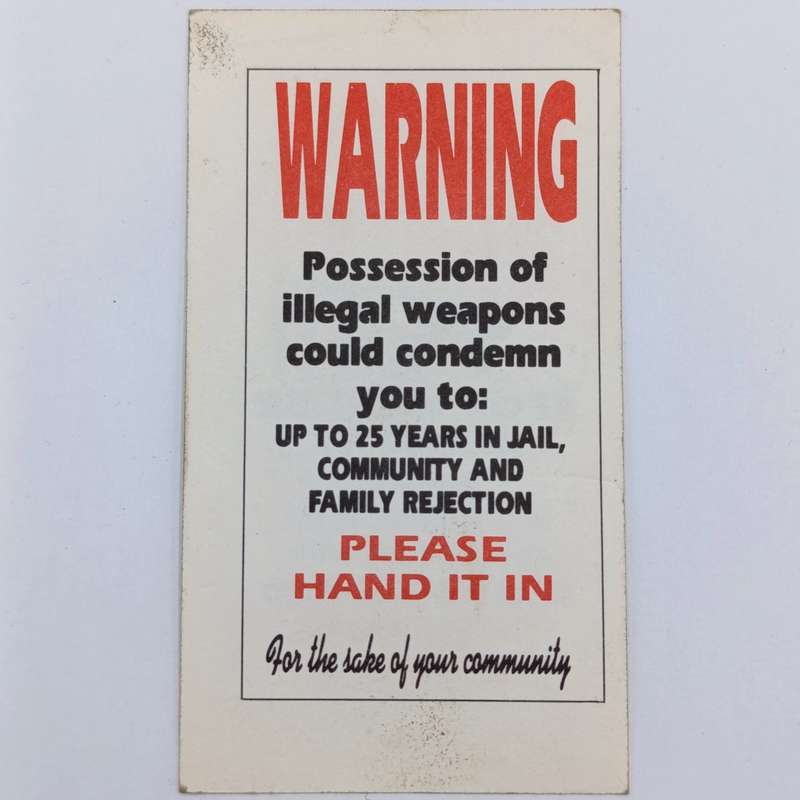 Post - Border War period anti-crime propoganda card - Wanted AK47