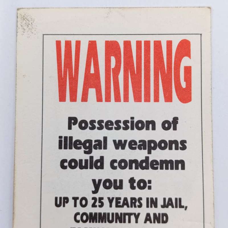 Post - Border War period anti-crime propoganda card - Wanted AK47