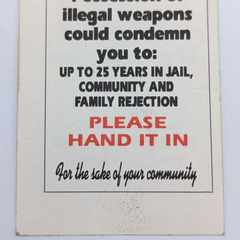 Post - Border War period anti-crime propoganda card - Wanted AK47