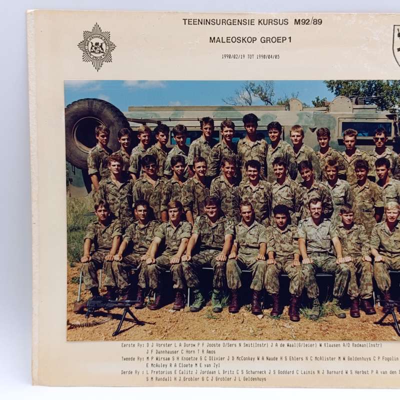 SA Police task force Maleoskop Groep 1 photo - Teeninsurgensie kursus M92/89