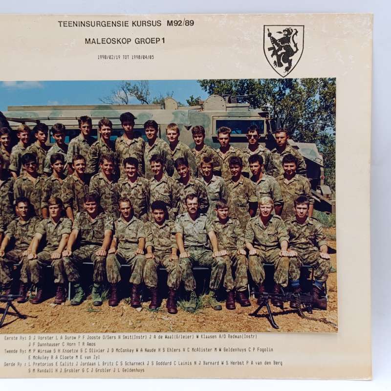 SA Police task force Maleoskop Groep 1 photo - Teeninsurgensie kursus M92/89
