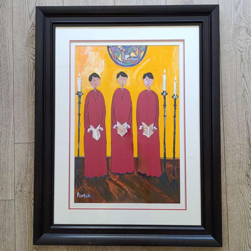 Original Portchie choir boys oil painting