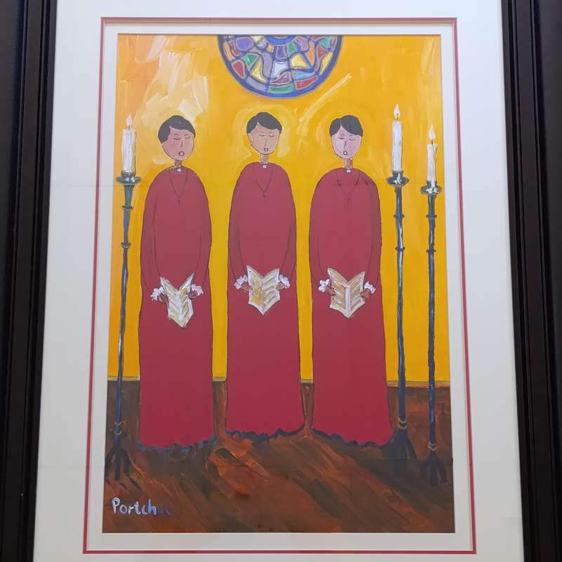 Original Portchie choir boys oil painting