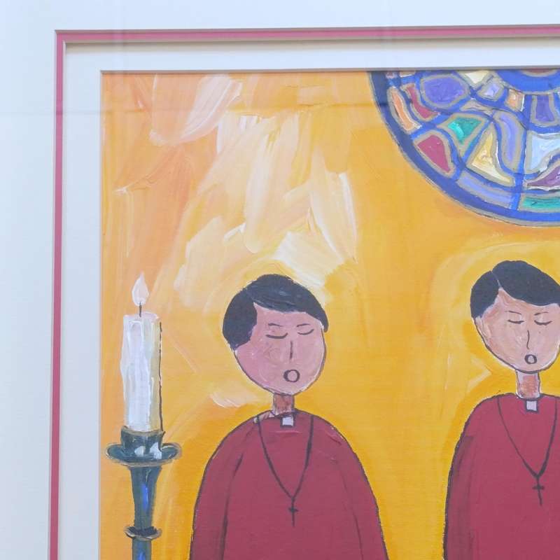Original Portchie choir boys oil painting