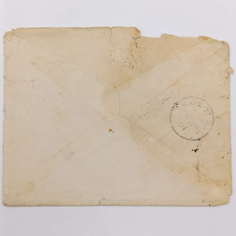Damaged Boer War cover. Venterstad to Cape Town 21 October 1901 with Cape of Good Hope stamp used