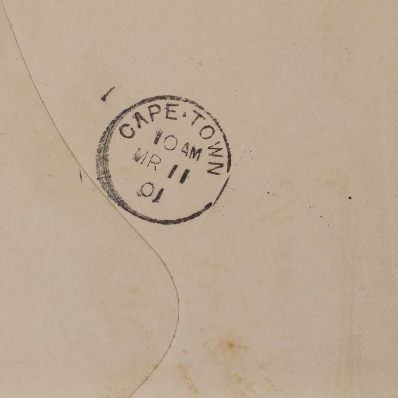 Boer War postal cover to the Colonial secretary's office in Cape Town