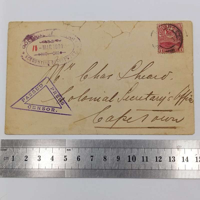 Boer War postal cover to the Colonial secretary's office in Cape Town