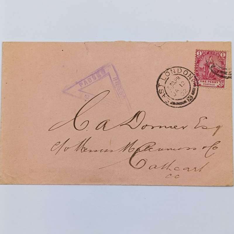East London to Cathcart Boer War cover with Cape of Good Hope stamp cancelled 2 January 1902