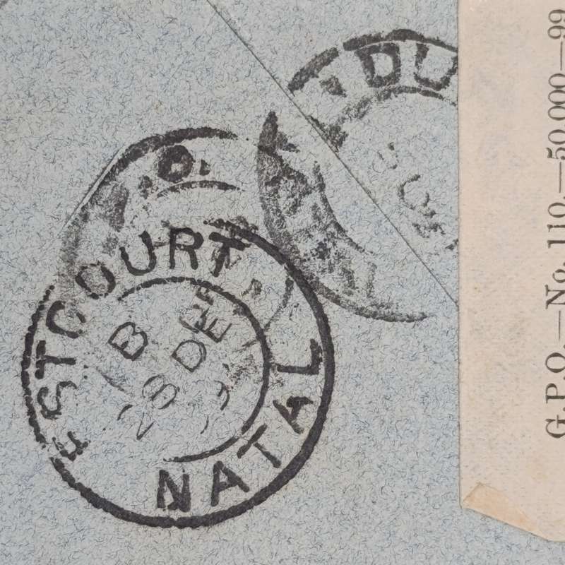 1899 VR Boer War cover with white censor label - scarce