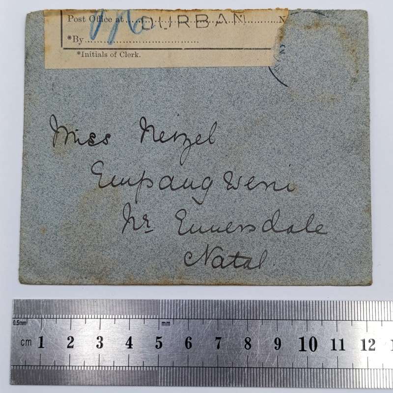 1899 VR Boer War cover with white censor label - scarce