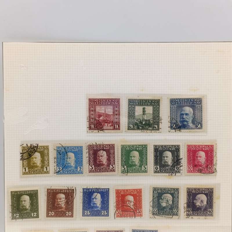 Collection of 129 Bosnia and Herzegovina stamps - from 1879 onwards