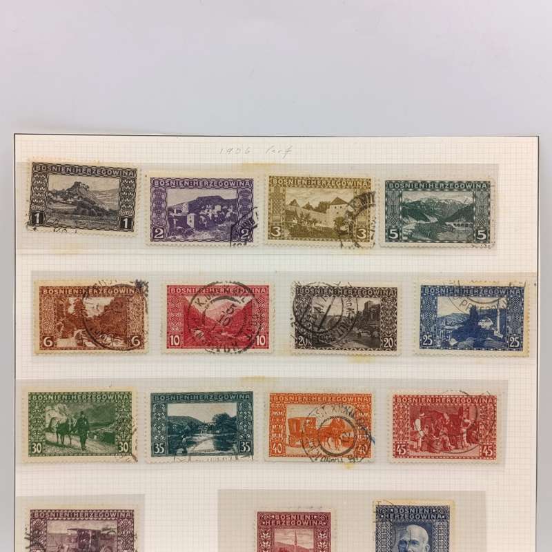 Collection of 129 Bosnia and Herzegovina stamps - from 1879 onwards