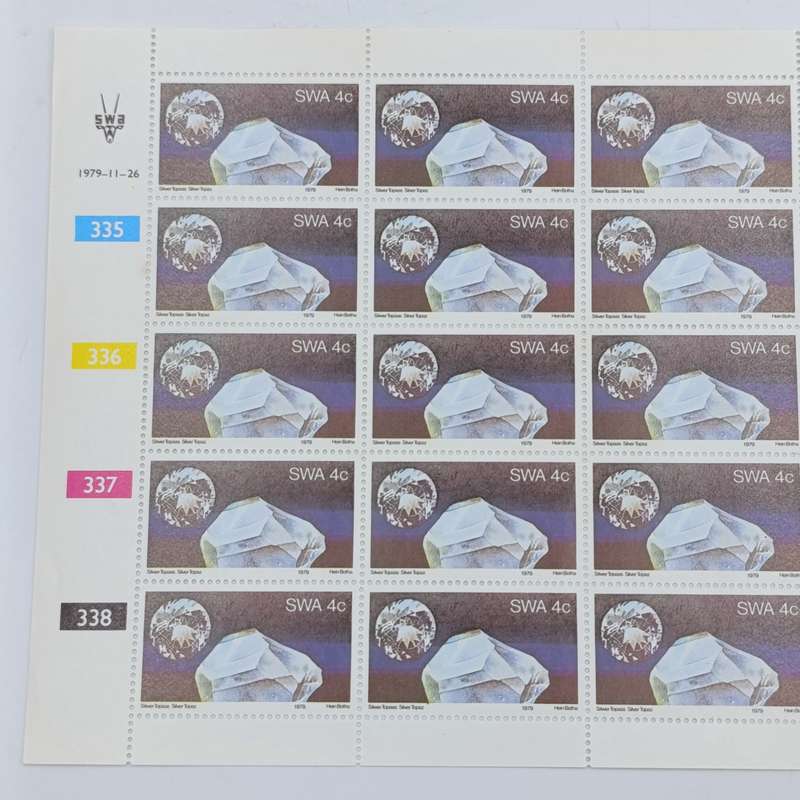 South West Africa 1979 Minerab set of full pages of mint stamps