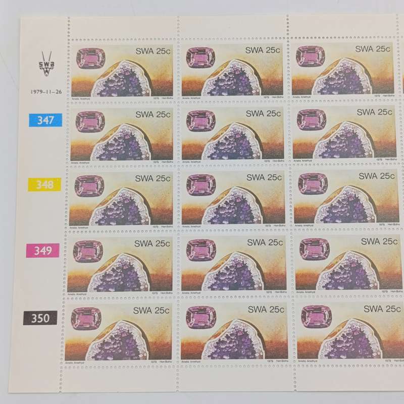 South West Africa 1979 Minerab set of full pages of mint stamps