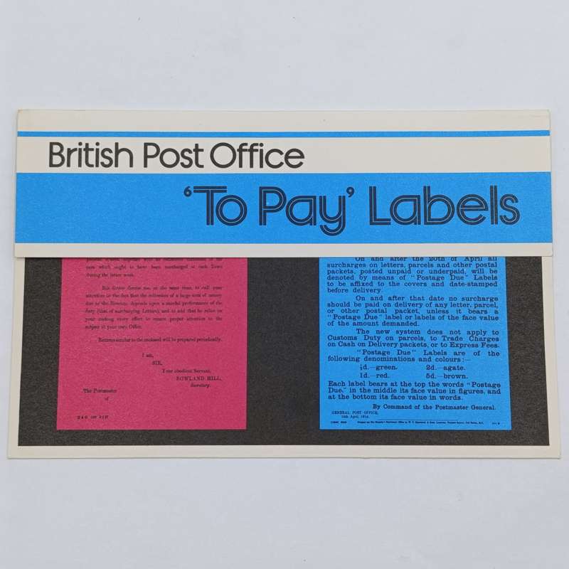 British Post Office To Pay Labels - Pack no 93