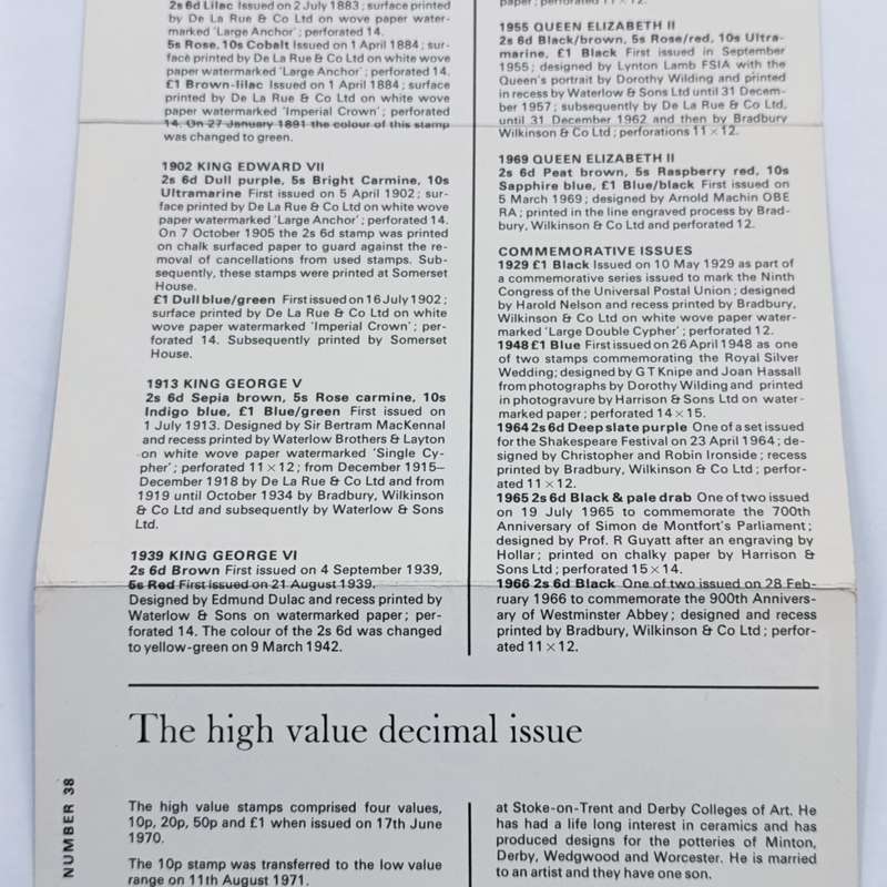 British mint stamps High Value decimal Issue Pack no 38
