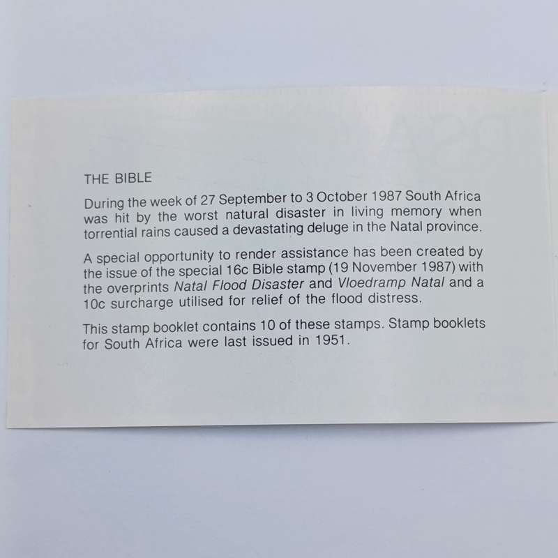 Lot of 4 different Flood disaster Natal unused stamp booklets with all stamps