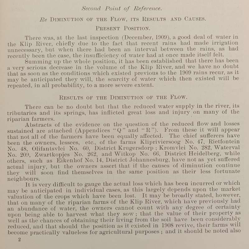 1910 Report of the Klip River investigation commission - Orange River Colony rubber stamp