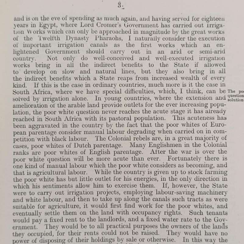 Cape of Good Hope 1902 Report upon Irrigation in South Africa by Willcocks presented to both houses