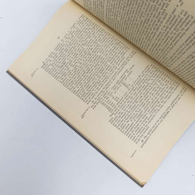 1907 Cape of Good Hope report on the Proposed Ashton canal irrigation project