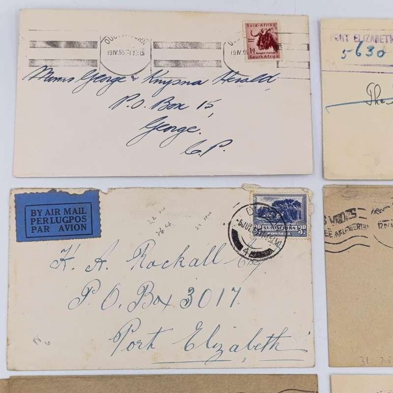 Lot of 10 vintage South African covers with different stamps