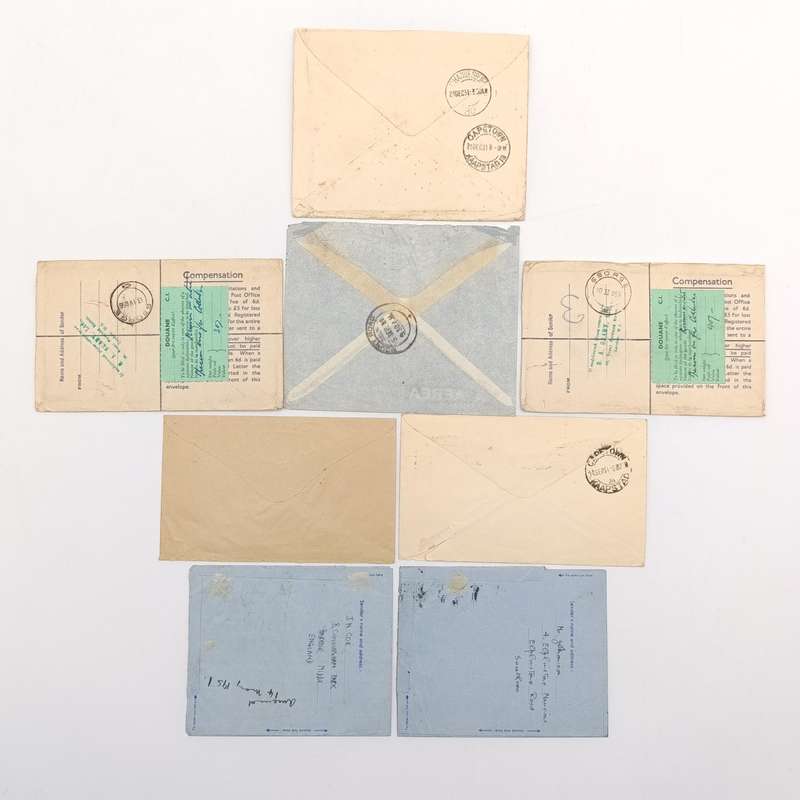 Lot of 7 vintage British Postal covers - 2 uprated and 2 air letters included