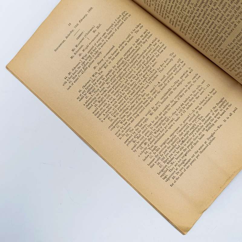 Cape of Good Hope 1899 Report of the Thebus Irrigation commission