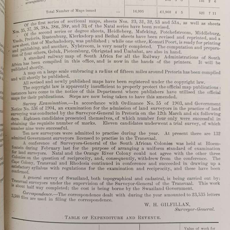 Transvaal 1907 Annual Report - commissioner of Lands' Department Many Maps and diagrams included