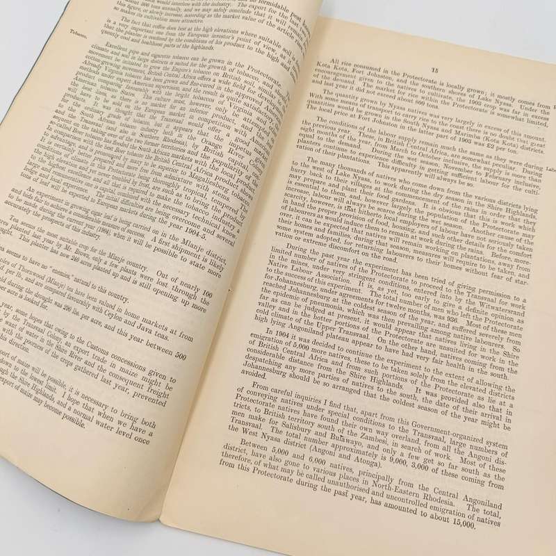 1904 British Central Africa Report on the Trade and general condition of the British Central Africa