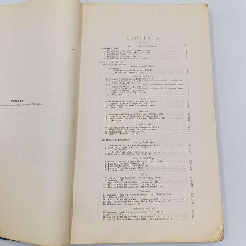 Statistical Year-Book of the Union of South Africa No. 2 1913/14