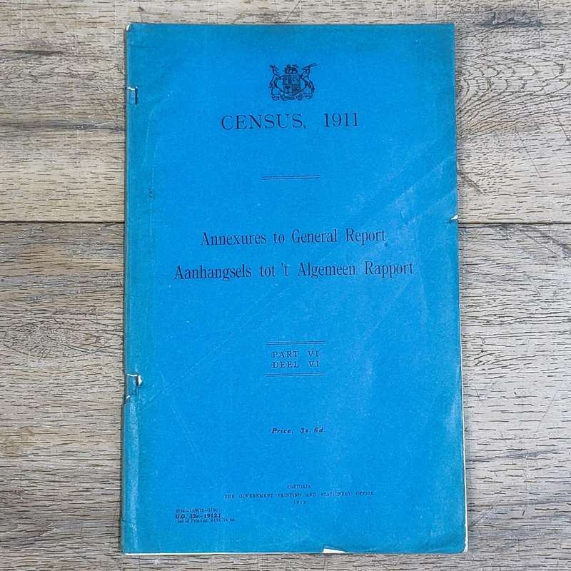Union of South Africa Census, 1911 - Annexures to the General Report - Part 6 - Religions etc