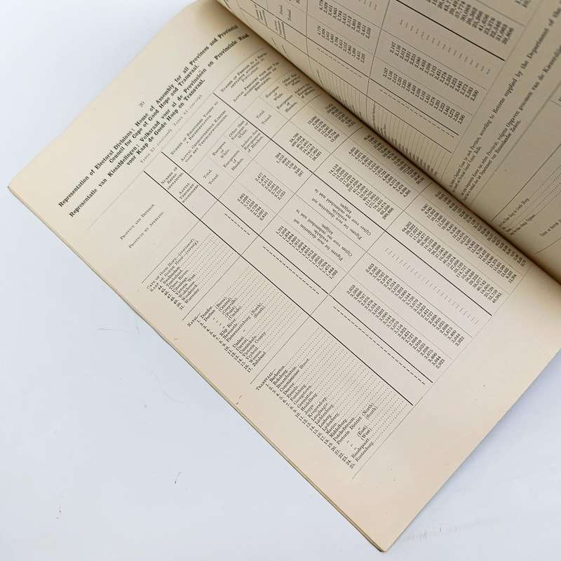 Union of South Africa Original 1911 Census report Annexures