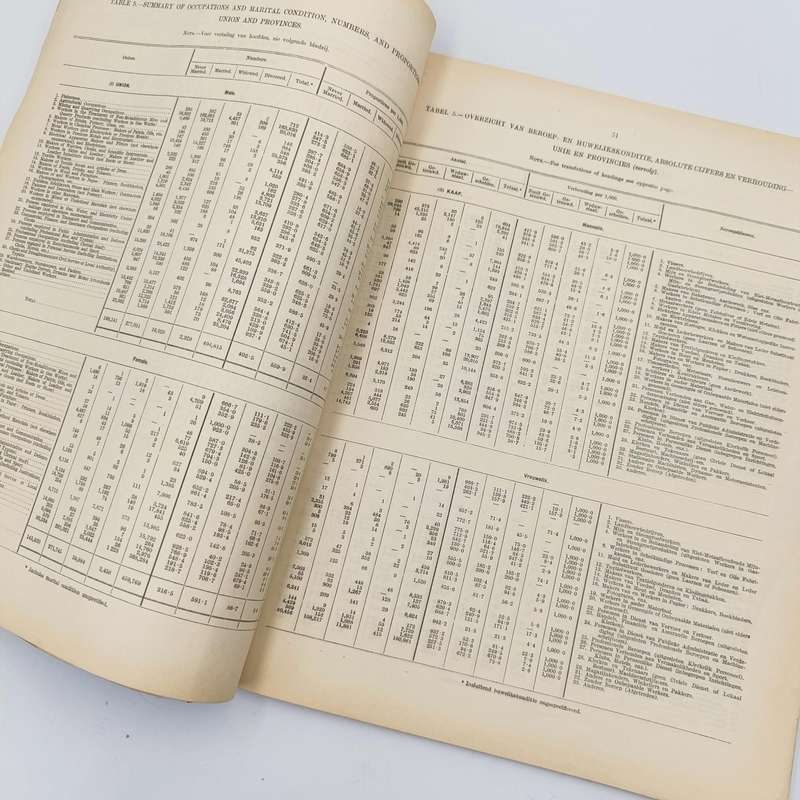 Union of South Africa - 3rd Census 1921 Personal occupation and Industry - Issued 1925