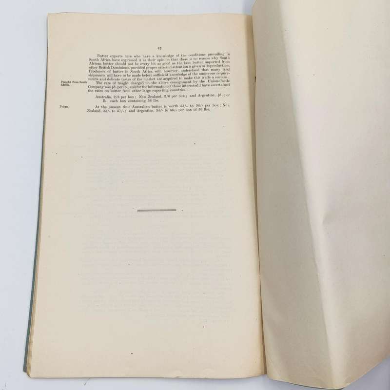 Union of South Africa 1911 ANNUAL REPORT of the Trades Commissioner