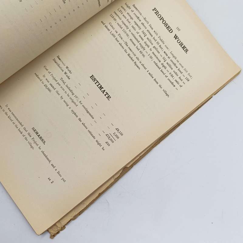 Cape of Good Hope 1899 Special Report on Colonial IRRIGATION and Hydrographic Survey with Statistics