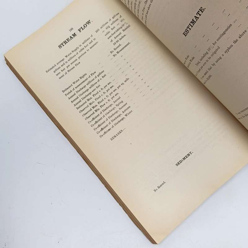 Cape of Good Hope 1899 Special Report on Colonial IRRIGATION and Hydrographic Survey with Statistics