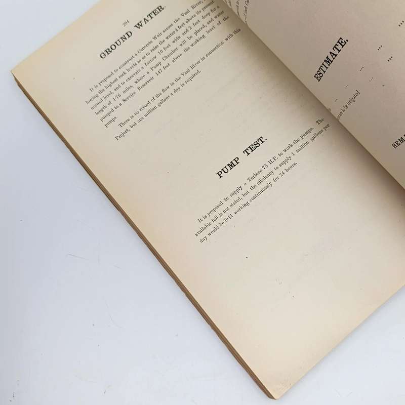 Cape of Good Hope 1899 Special Report on Colonial IRRIGATION and Hydrographic Survey with Statistics