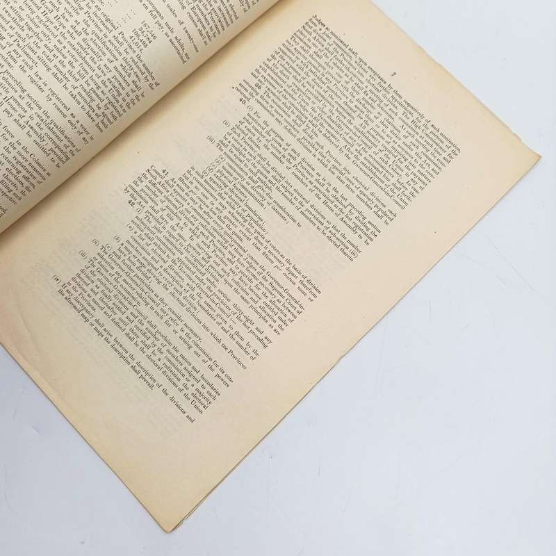 1909 South Africa Act Booklet plus Draft South Africa Act issued earlier - original