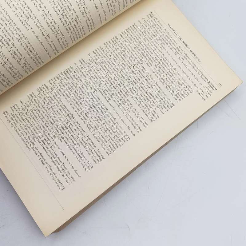 1906 Minutes of Evidence (with appendices) of the Transvaal Volunteers commission