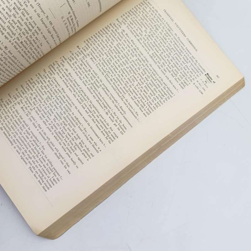 1906 Minutes of Evidence (with appendices) of the Transvaal Volunteers commission
