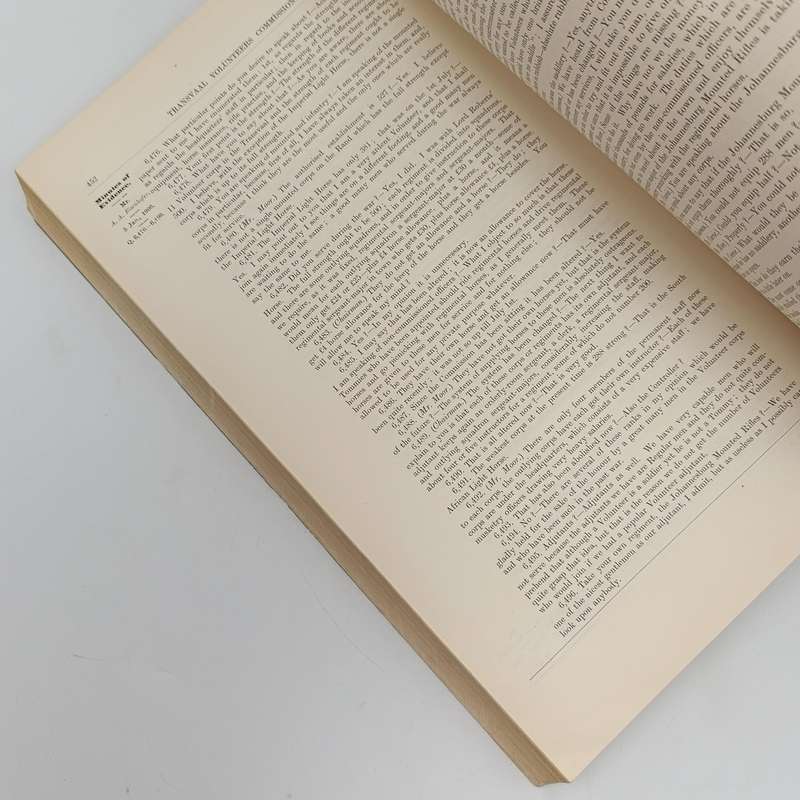 1906 Minutes of Evidence (with appendices) of the Transvaal Volunteers commission