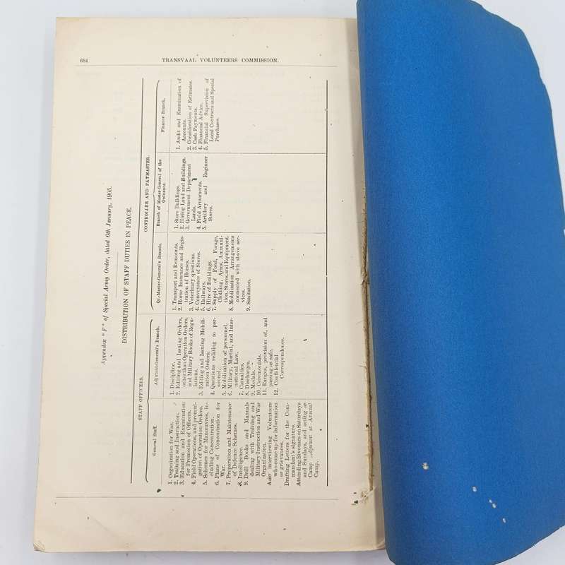 1906 Minutes of Evidence (with appendices) of the Transvaal Volunteers commission