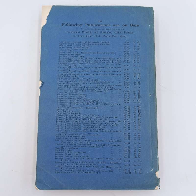 1906 Minutes of Evidence (with appendices) of the Transvaal Volunteers commission