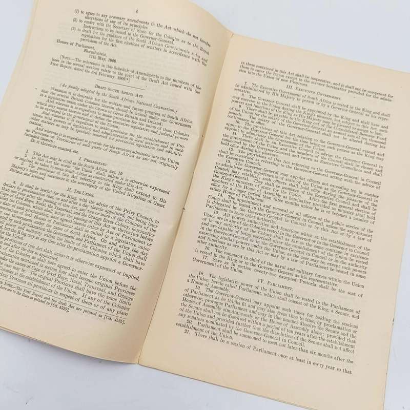 South Africa Second Report to parliaments of delegates to the 1908/9 South African convention