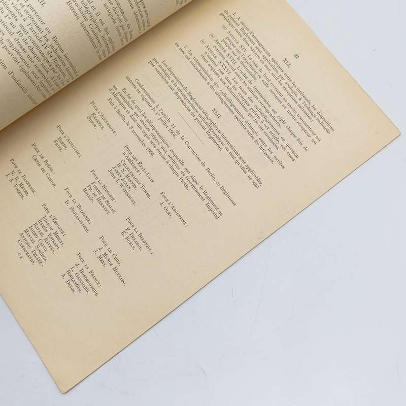 1906 Radiotelegraphic Convention document ordered by the House of Commons and signed at Berlin 1906
